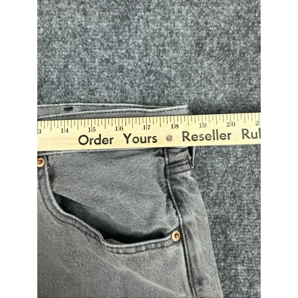 Levi's 501 Original Fit Jeans Men's 38x32 Grey Wash Button Fly